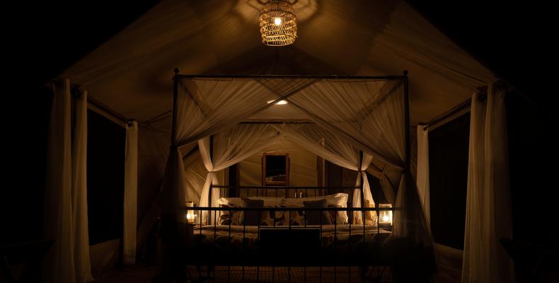 Double Tent at Night