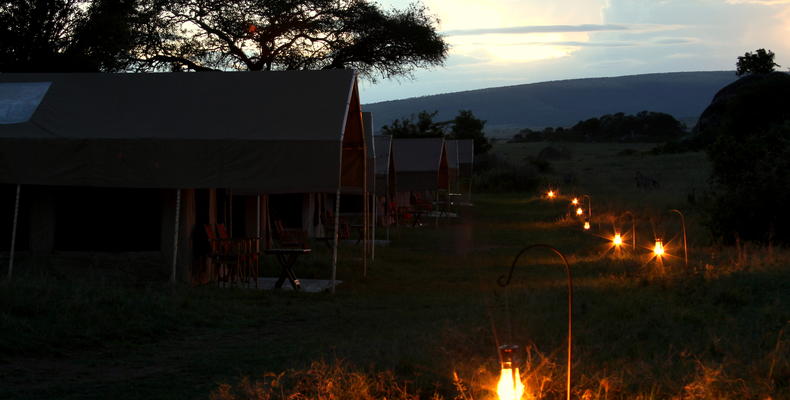 Camp at Dusk