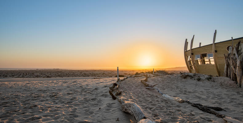 Cabin View with Sunset