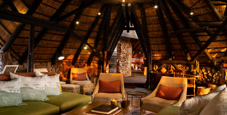 Ongava Tented Camp main area lounge