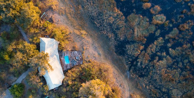 Areal view of the Zarafa Dhow Suite