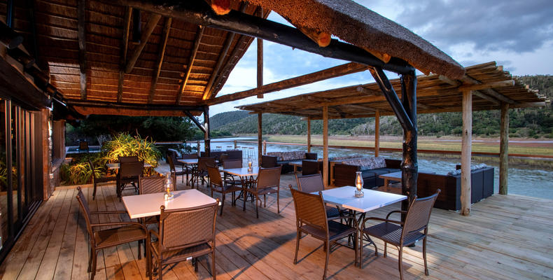Deck overlooking the river