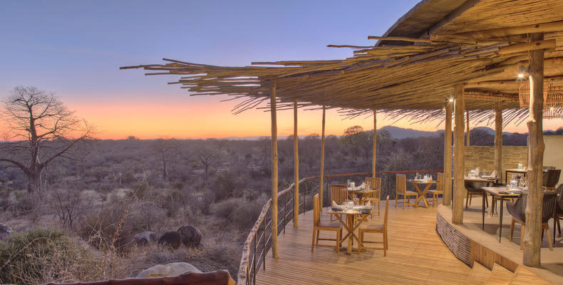 Jabali Ridge - Dining Room Overlooking the Baobab Forest