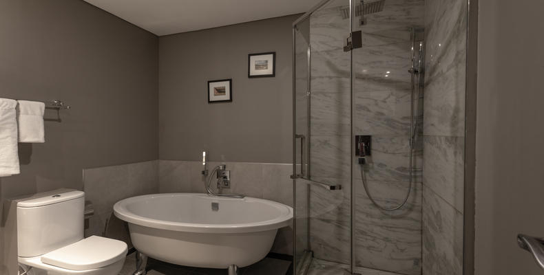 The en-suite bathrooms decorated stylishly
