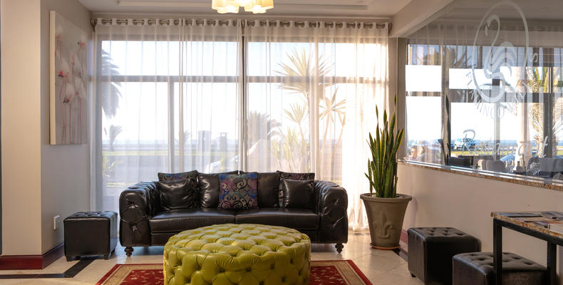 The inviting reception area 