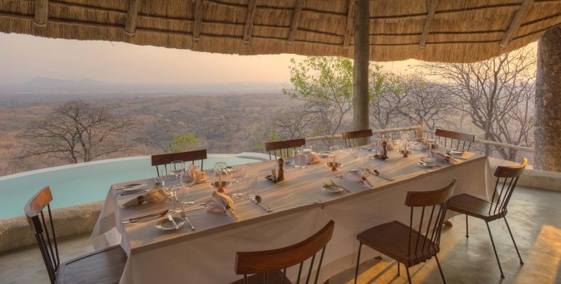 Dining by the pool
