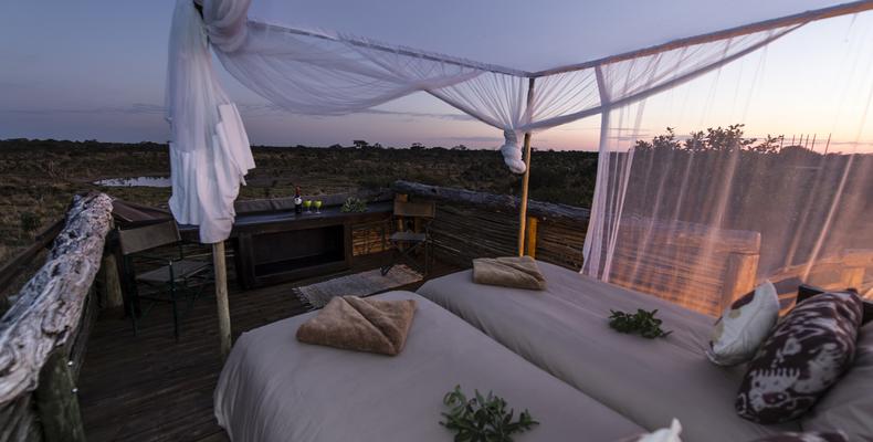 Skybeds in Khwai Private Reserve, Northern Botswana 