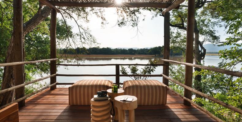 Family Chalet Sala looking across the lagoon