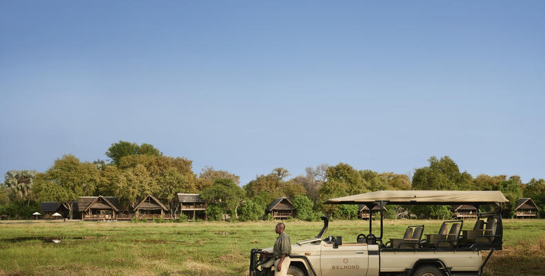 Game drives and view of the lodge