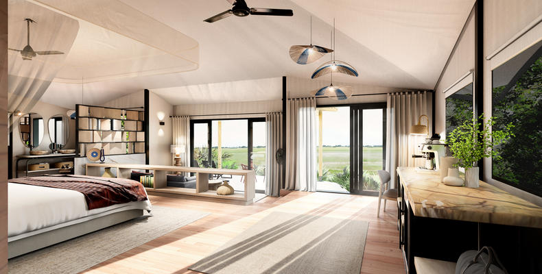 Kwestani Camp Room Entrance (Render)