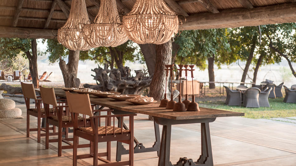 Family-style dining is a feature of the relaxed atmosphere at Chikwenya