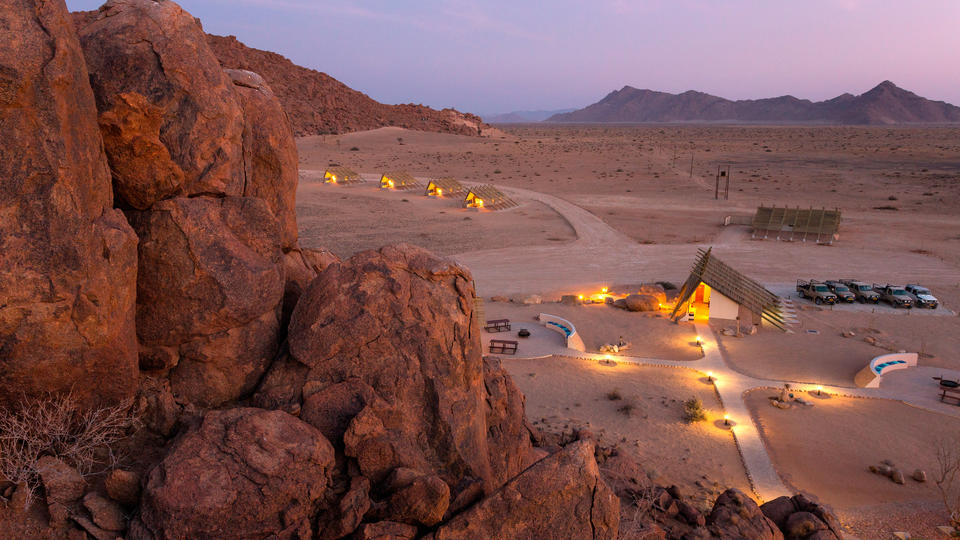 Desert Quiver Camp Empfang &amp; Boma Bereiche