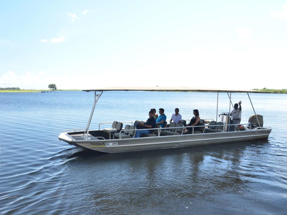 Genießen Sie eine Chobe River Cruise während Ihres ganzen Tages Safari