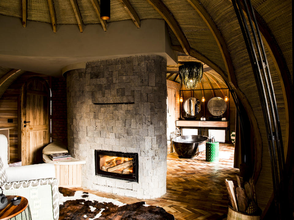 Cosy fireplaces are standard in each Forest Villa