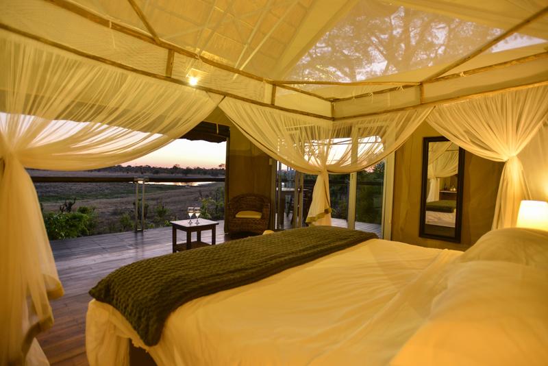 Experience the African sunset from the comfort of your chalet