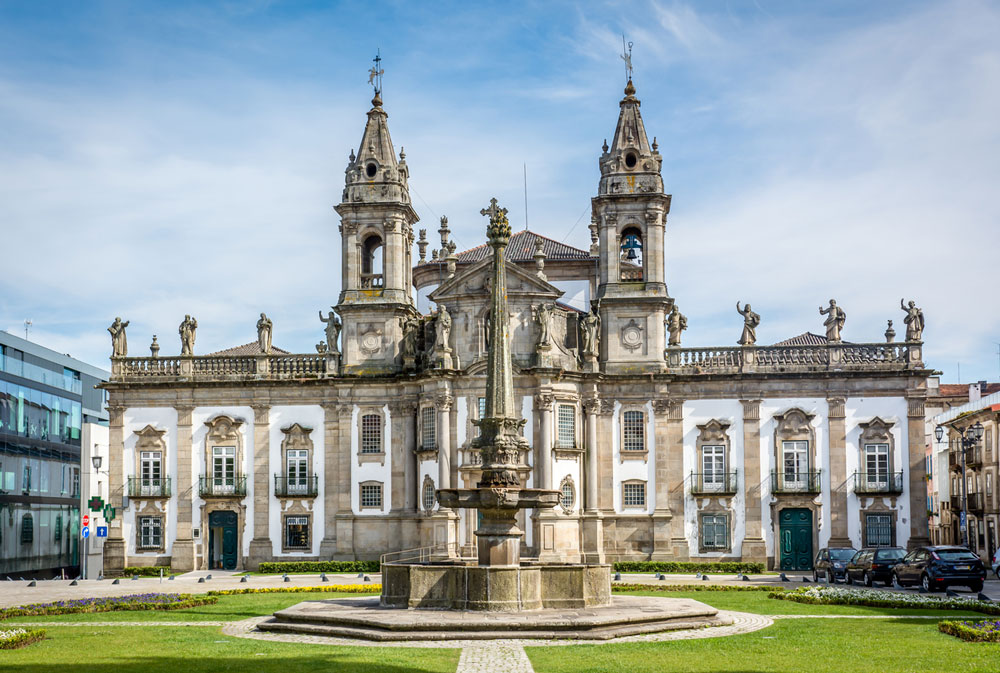 the church of saint mark igreja de sao marcos is 18th century classic baroque temple in braga portugal