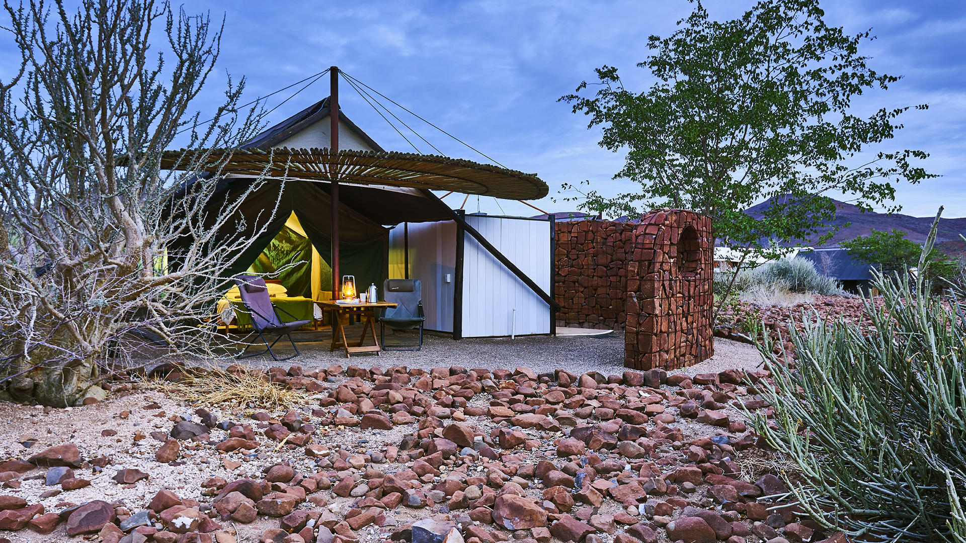 Etendeka Mountain Camp — Twin tent